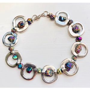 Silver Halo Bracelet Handmade New